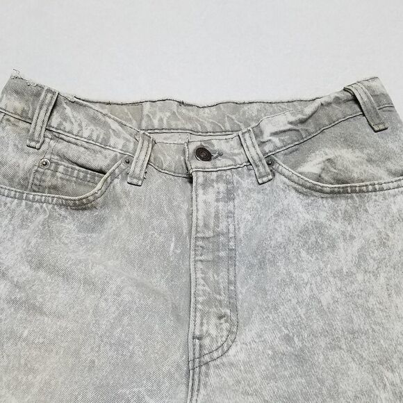 RARE Vintage 80s Levi's 550 Gray Acid Wash Grunge High Waisted Mom Jeans - Picture 10 of 16